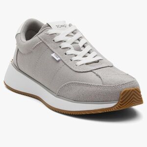 Toms Gray and White Sneakers Canvas Casual Style - brand new never worn